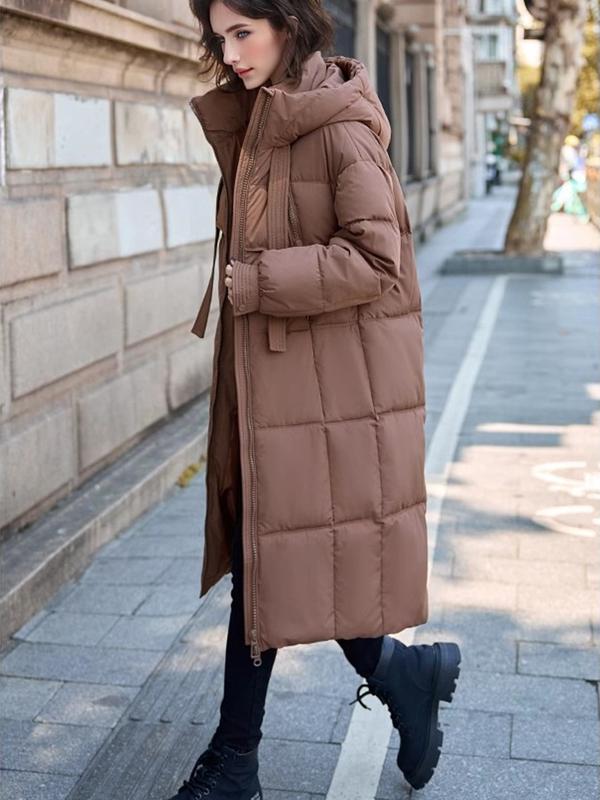 [US SELLER] 2024 Premium New winter coats for women Classic Hooded Long Puffer Coat Casual Long Sleeve Basic Jackets